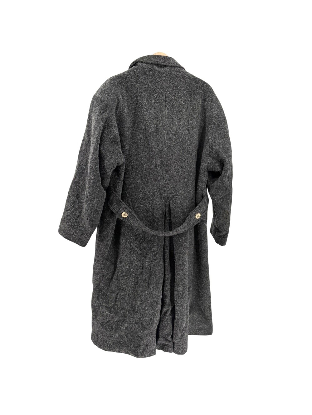 Vintage 80s Le Chateau Charcoal Double Breasted Overcoat - Picture 3 of 6